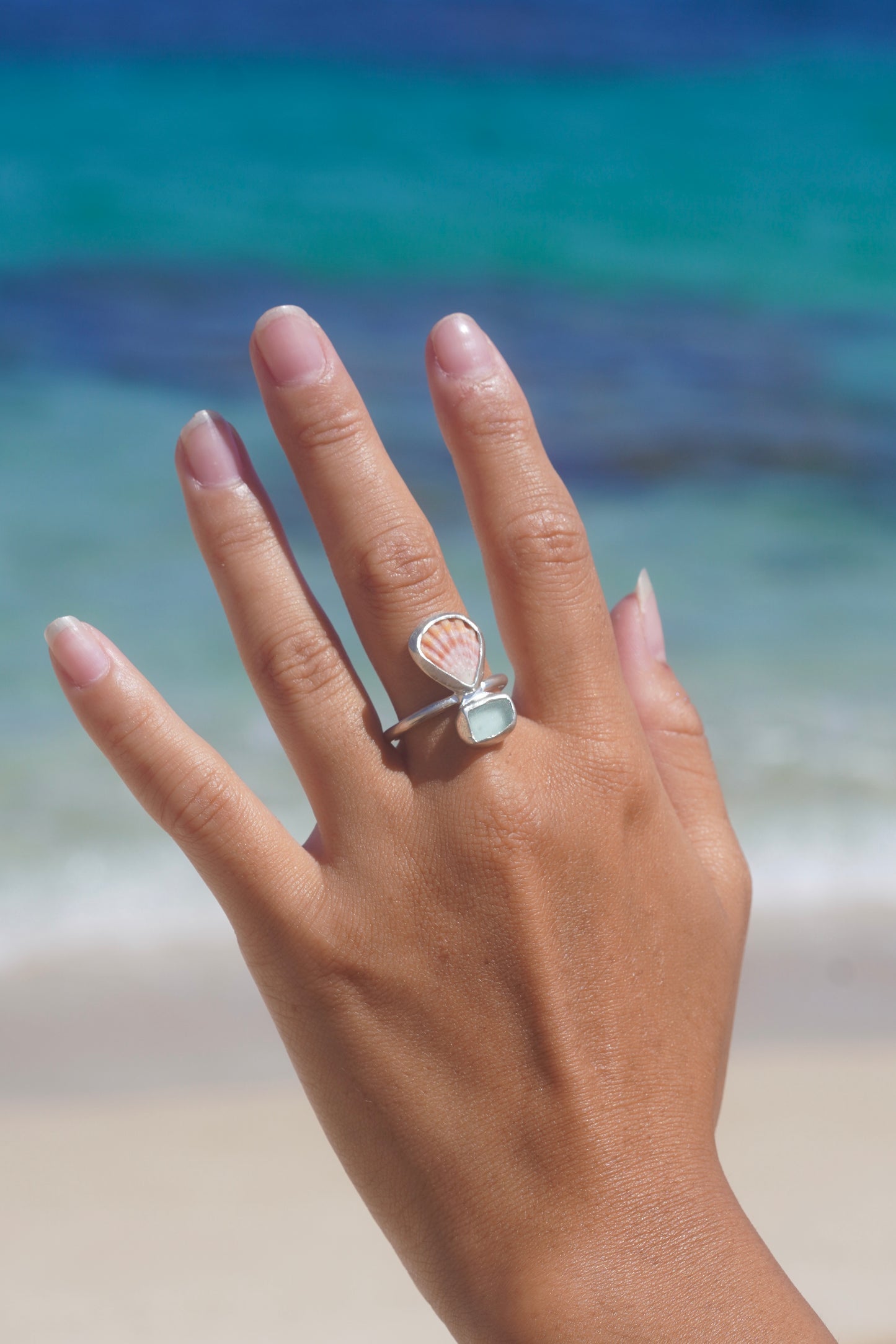 Orange Sunrise Sterling Silver Ring