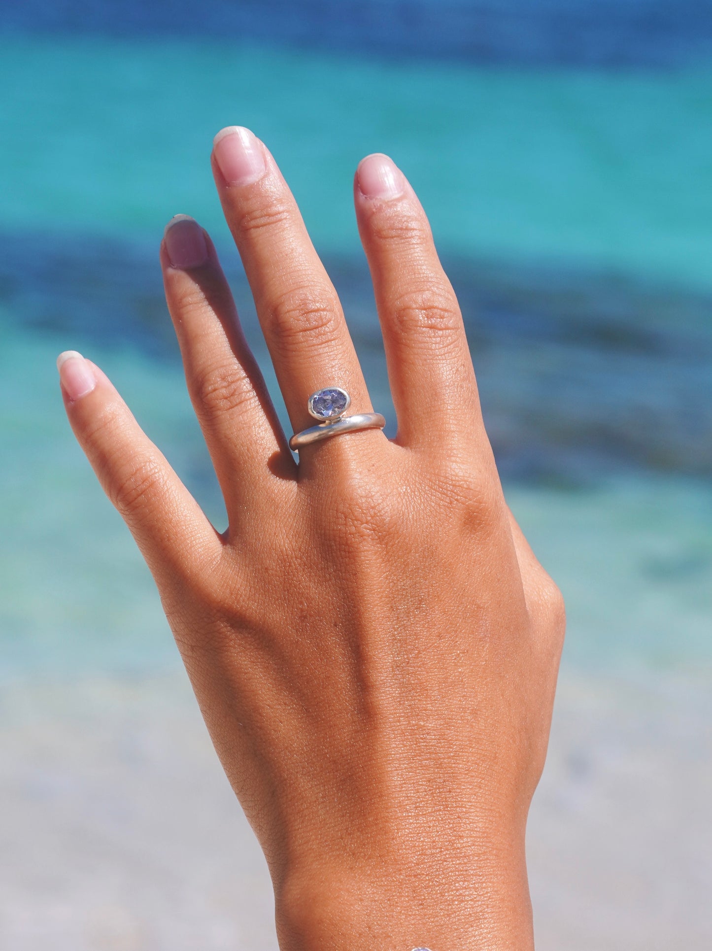 Purple Zirconia Sterling Silver Ring