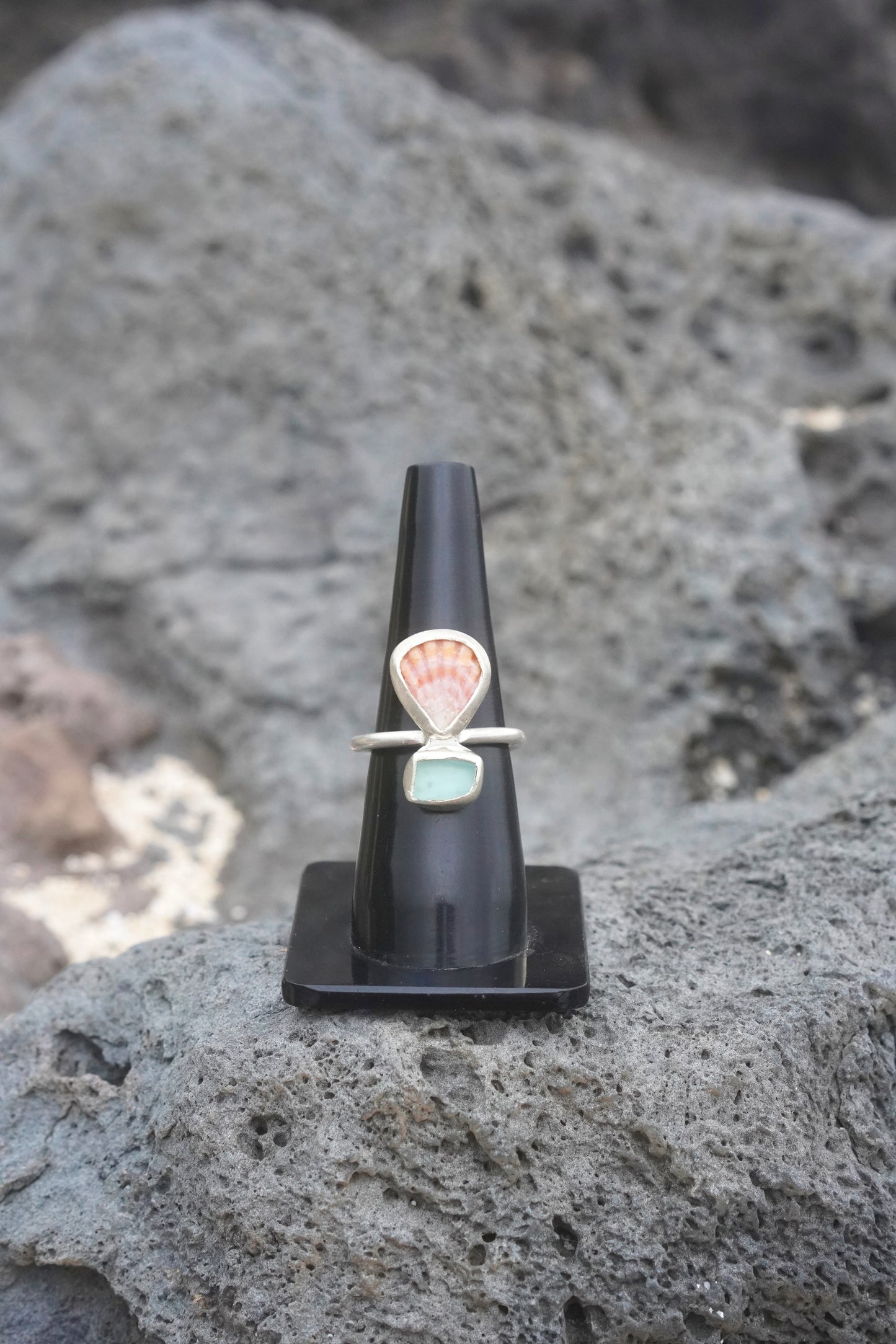 Orange Sunrise Sterling Silver Ring
