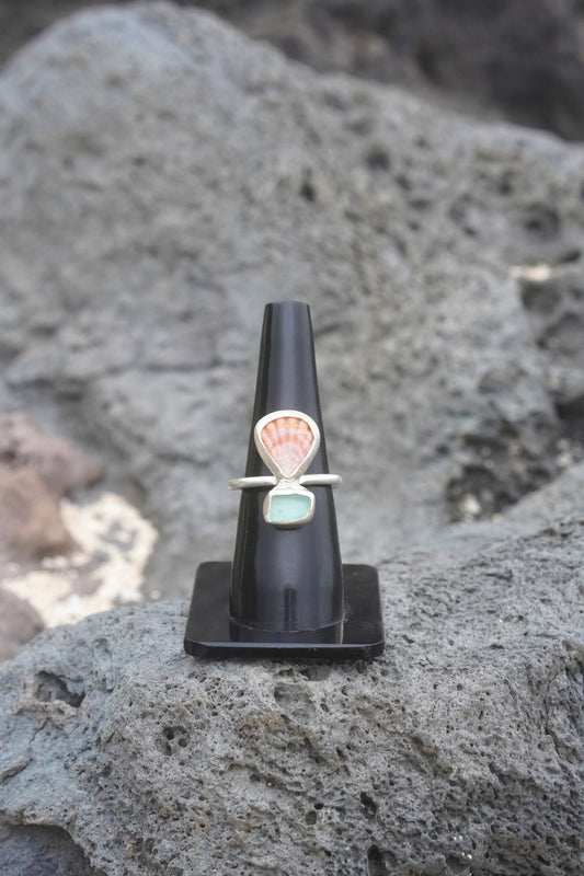 Orange Sunrise Sterling Silver Ring