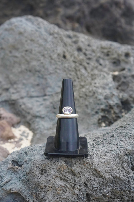 Purple Zirconia Sterling Silver Ring